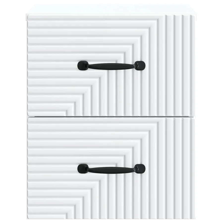 Cabinet de chevet mural avec tiroir Blanc 34,5 x 33 x 40 cm - 5