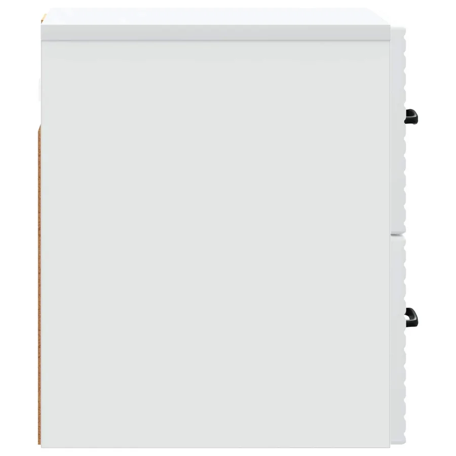 Cabinet de chevet mural avec tiroir Blanc 34,5 x 33 x 40 cm - 6