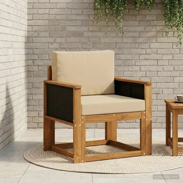 Sofa de milieu extérieur Bois d'Acacia Massif Naturel