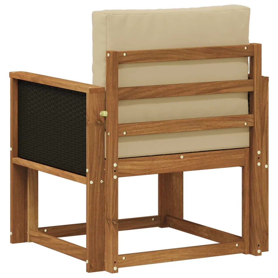 Sofa de milieu extérieur Bois d'Acacia Massif Naturel - 5