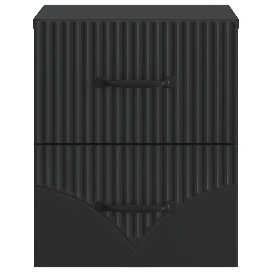 Cabinet de chevet mural 2 pcs Noir 34,5 x 33 x 40 cm - 7