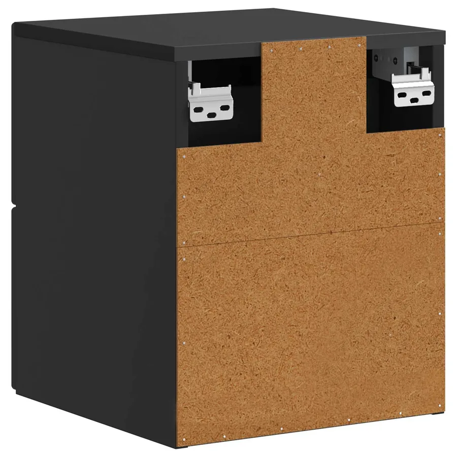 Cabinet de chevet mural 2 pcs Noir 34,5 x 33 x 40 cm - 9