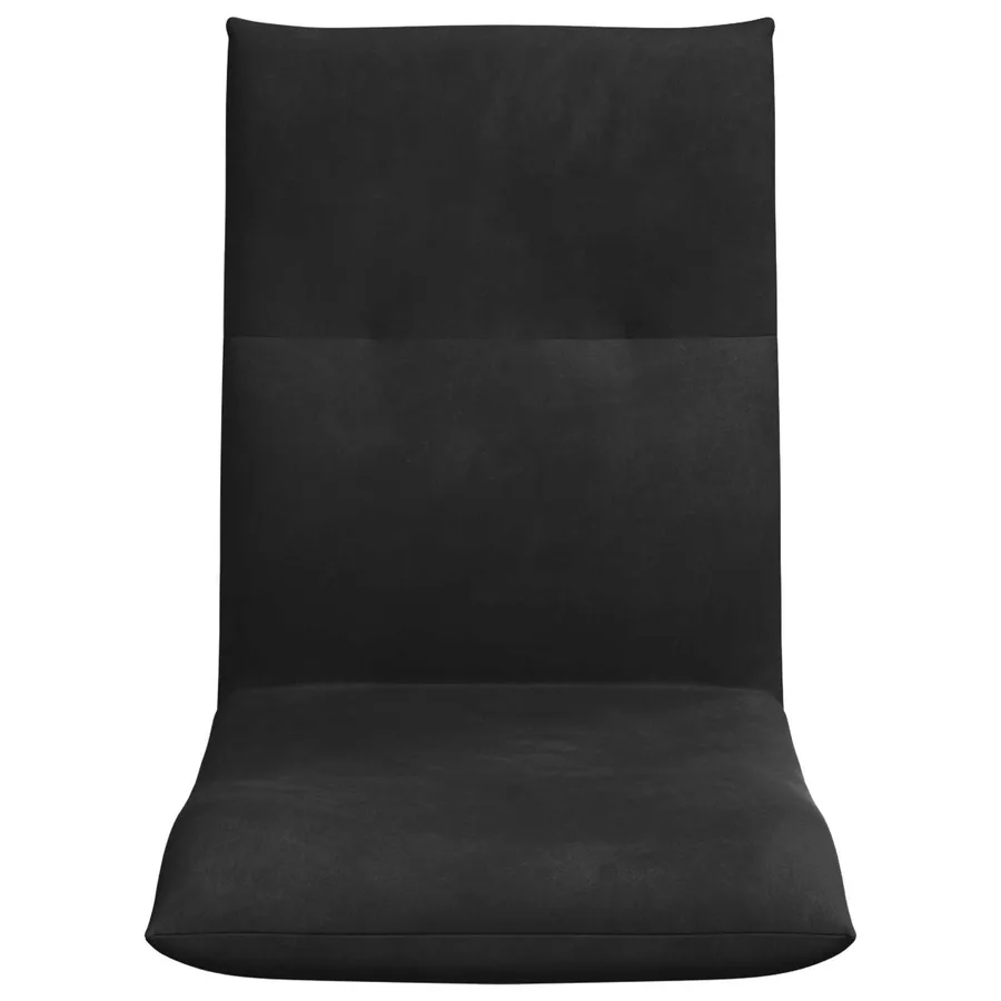 Fauteuil de sol ajustable Noir Velours - 4