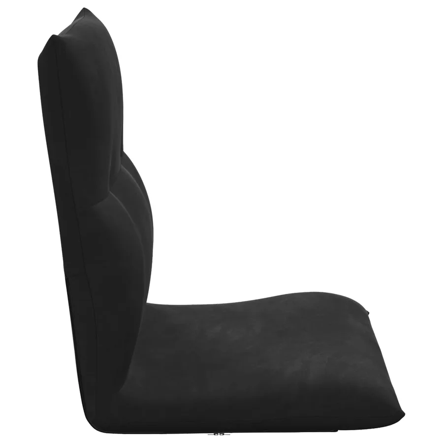 Fauteuil de sol ajustable Noir Velours - 5