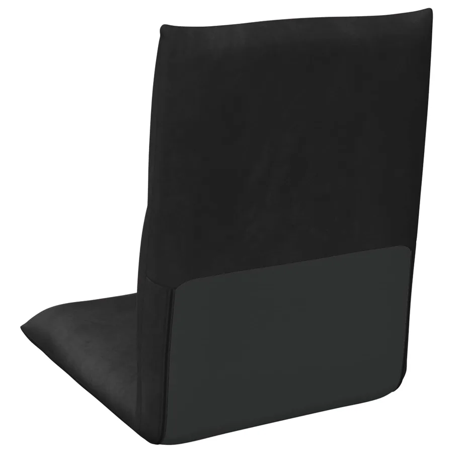 Fauteuil de sol ajustable Noir Velours - 6