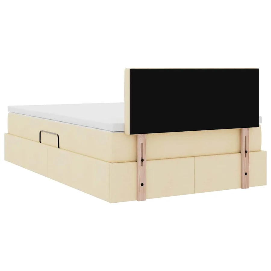 Lit avec rangement et matelas avec matelas Crème 120 x 190 cm - 11