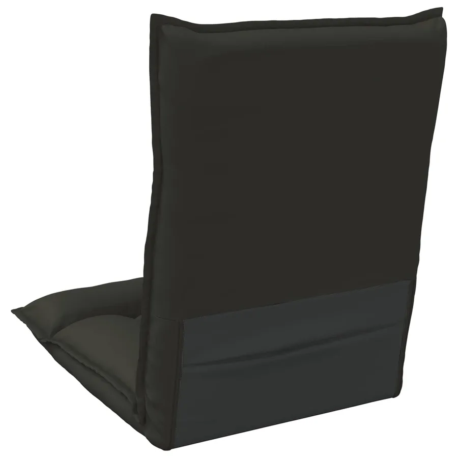 Fauteuil de sol ajustable Noir Simili cuir - 6