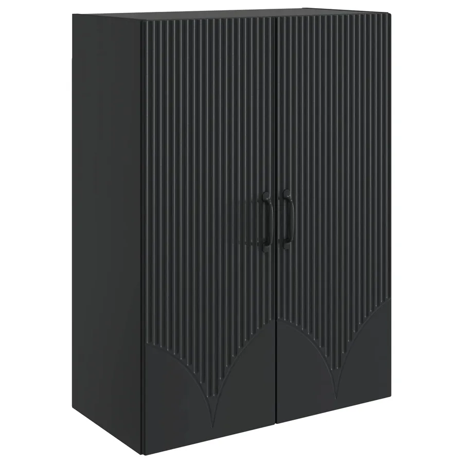 Armoire Murale Noir 66 x 34,5 x 90 cm Bois d'ingénierie - 2