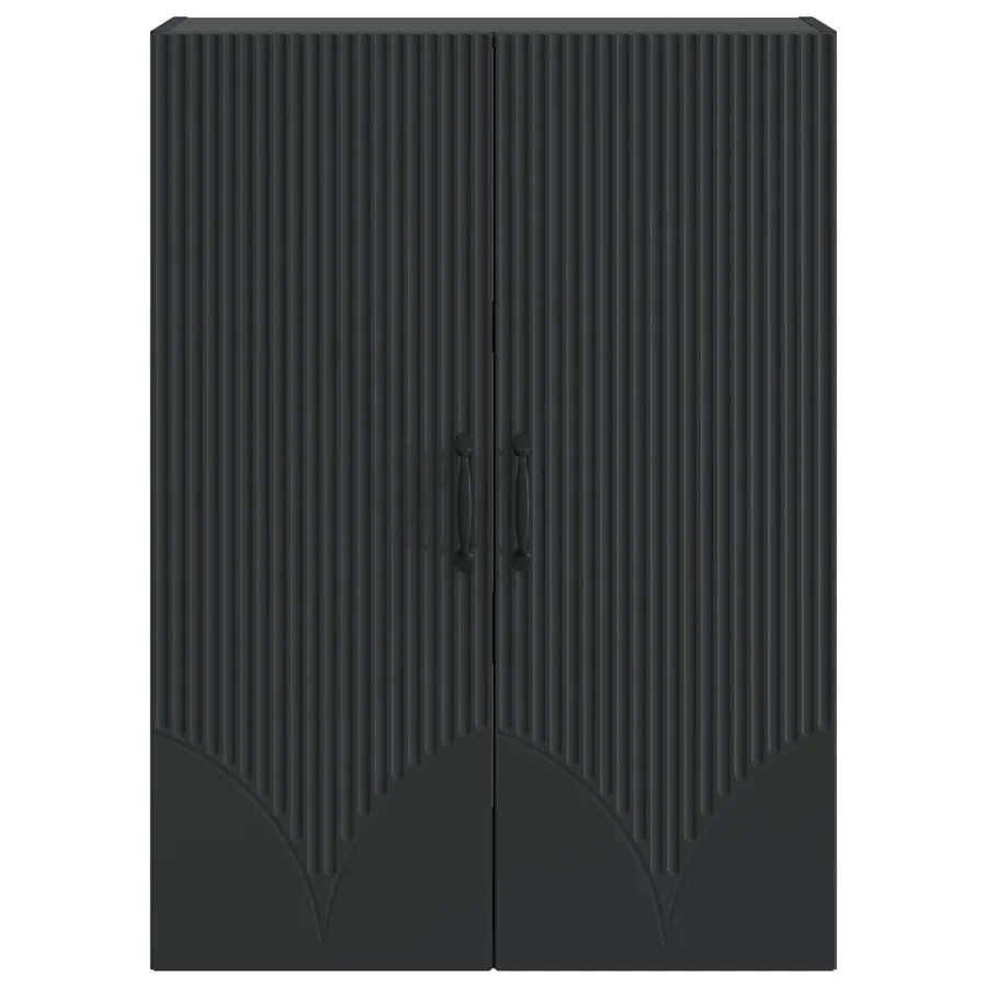 Armoire Murale Noir 66 x 34,5 x 90 cm Bois d'ingénierie - 4