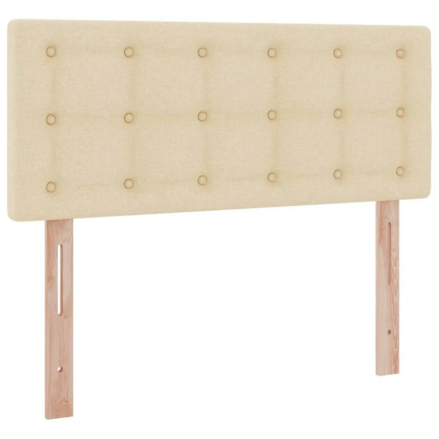 Lit de rangement LED avec matelas Crème 120 x 190 cm Tissu - 8
