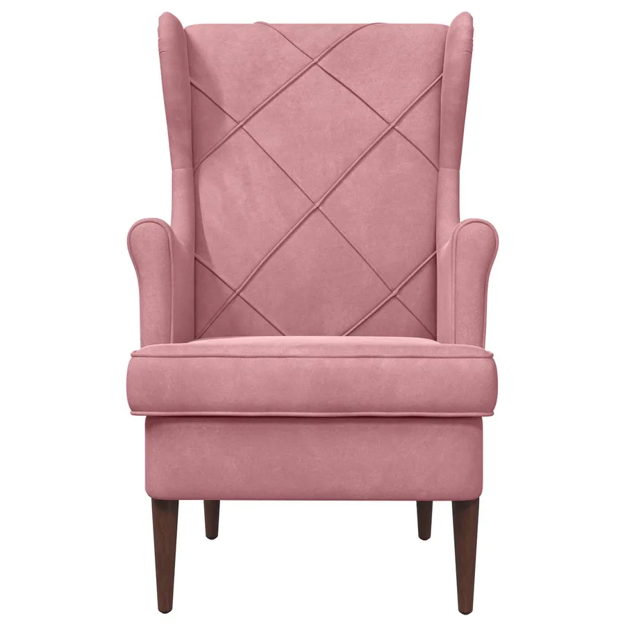 Fauteuil Rose Velours - 4