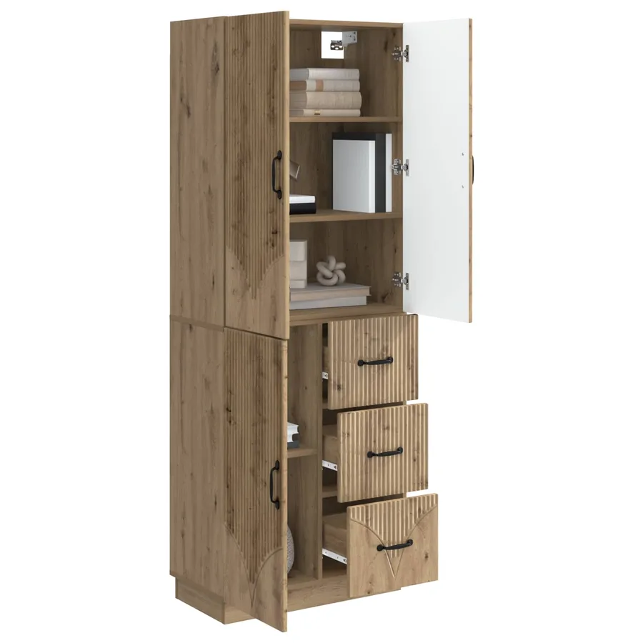 Ensemble de Meubles 2 pc Chêne artisanal Bois d'ingénierie - 3