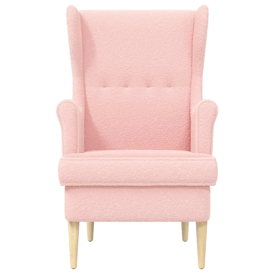 Fauteuil Rose Bouclé - 4