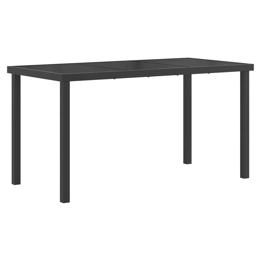 Ensemble de salle à manger pour jardin 5 pcs Noir et anthracite - 5