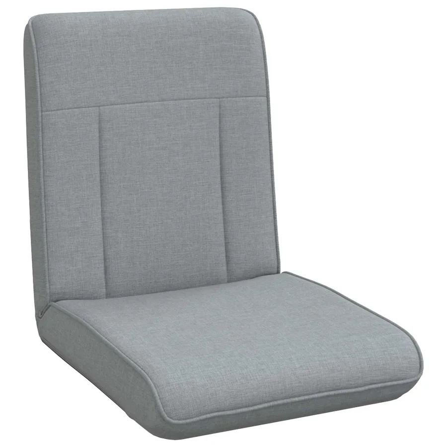 Fauteuil de sol ajustable Gris clair Tissu - 2