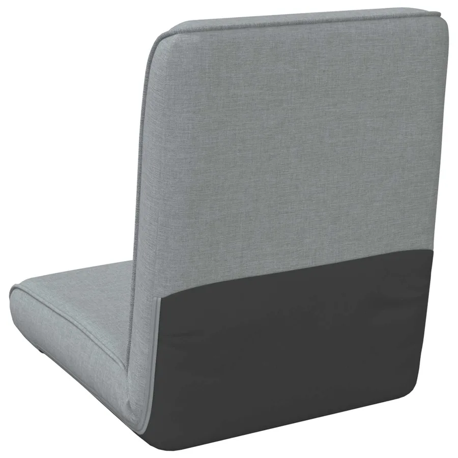 Fauteuil de sol ajustable Gris clair Tissu - 6