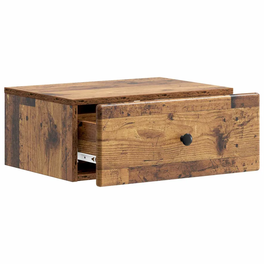 Cabinet de chevet mural 2 pcs Bois ancien 49 x 34,5 x 20 cm - 6