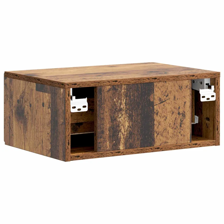 Cabinet de chevet mural 2 pcs Bois ancien 49 x 34,5 x 20 cm - 9