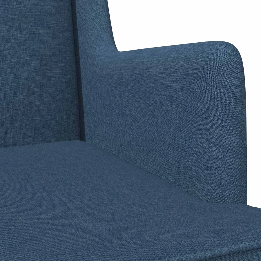 Chaise à bascule Bleu 62 x 80 x 85 cm tissu - 7