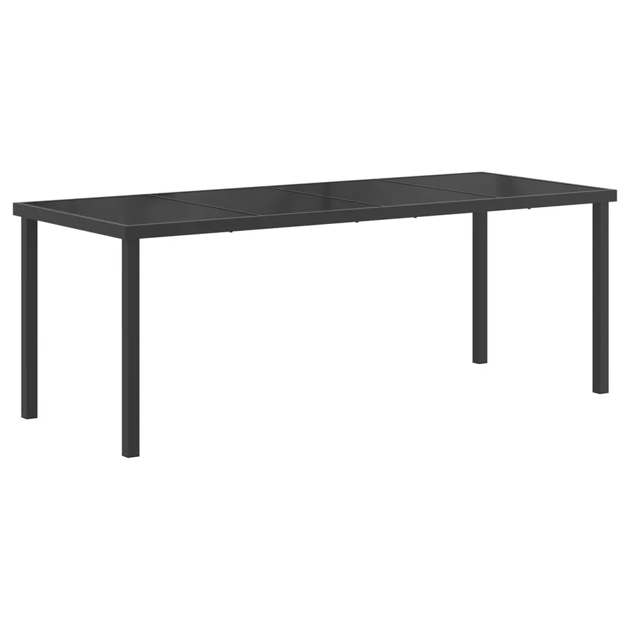 Ensemble de salle à manger pour jardin 9 pcs Noir et anthracite - 5
