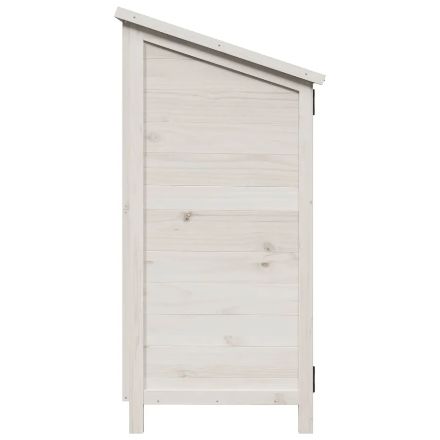 Abri de jardin Blanc 106 x 56 x 113,5 cm Bois de Sapin Massif - 6