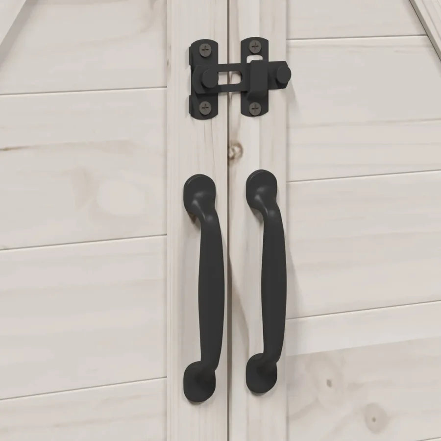 Abri de jardin Blanc 106 x 56 x 113,5 cm Bois de Sapin Massif - 9