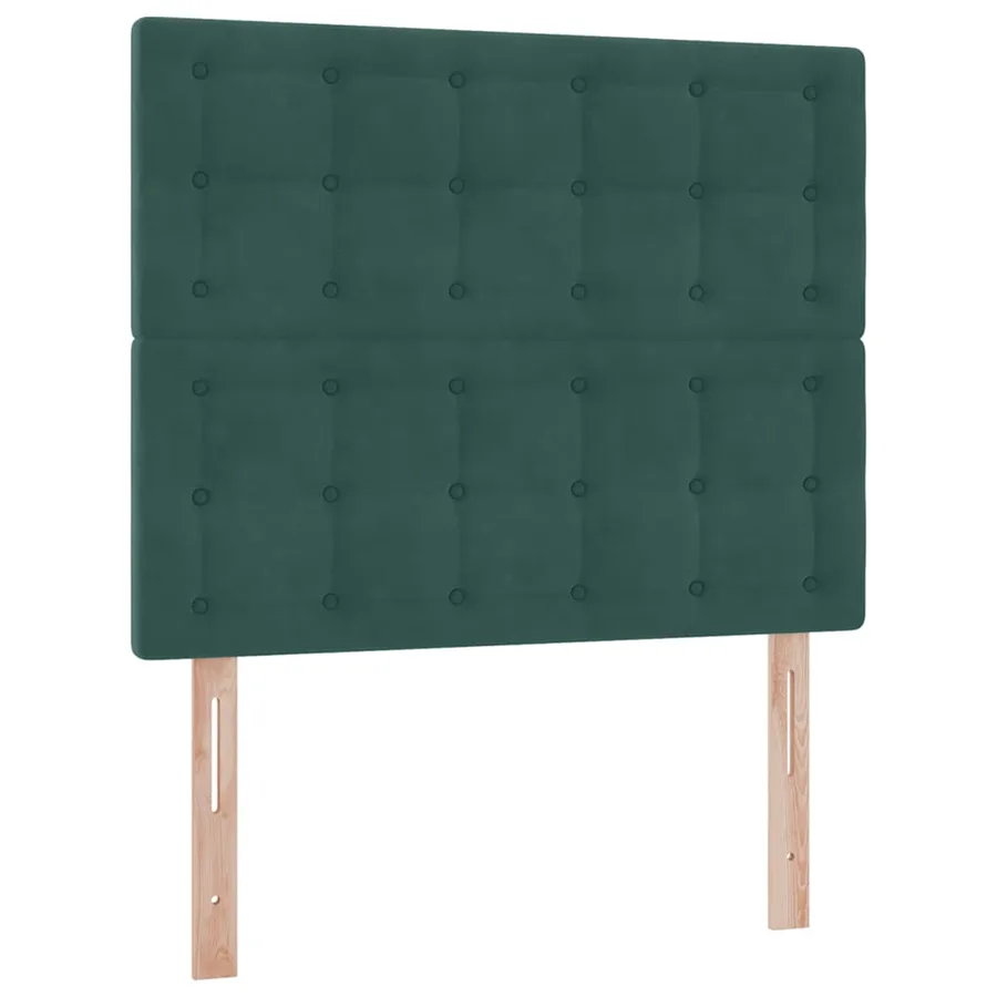 Lit avec rangement et matelas Vert foncé 120 x 190 cm Velours - 9