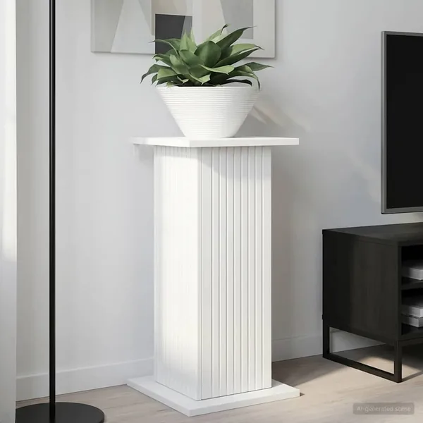 Support de Plante Blanc brillant 30,5 x 30 x 60,5 cm