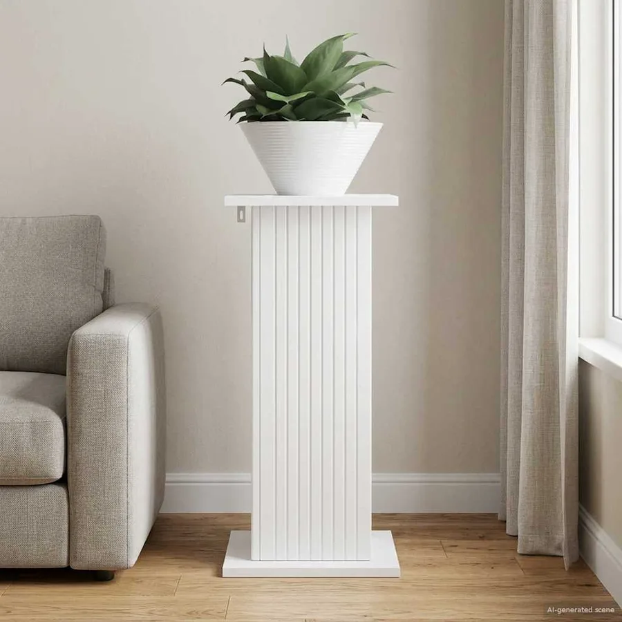Support de Plante Blanc brillant 30,5 x 30 x 60,5 cm - 4