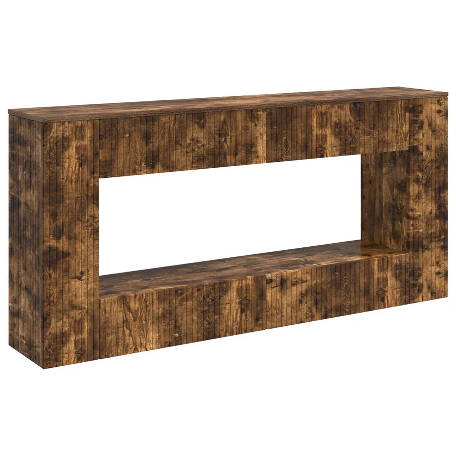 Table console Chêne Fumé 155 x 29 x 74 cm Bois d’ingénierie - 2