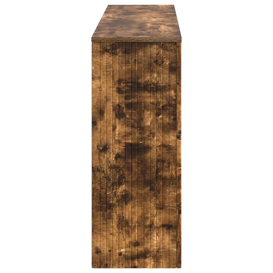 Table console Chêne Fumé 155 x 29 x 74 cm Bois d’ingénierie - 6