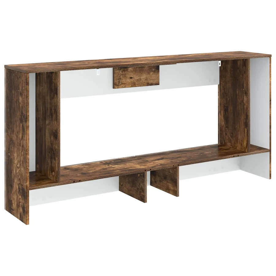 Table console Chêne Fumé 155 x 29 x 74 cm Bois d’ingénierie - 7