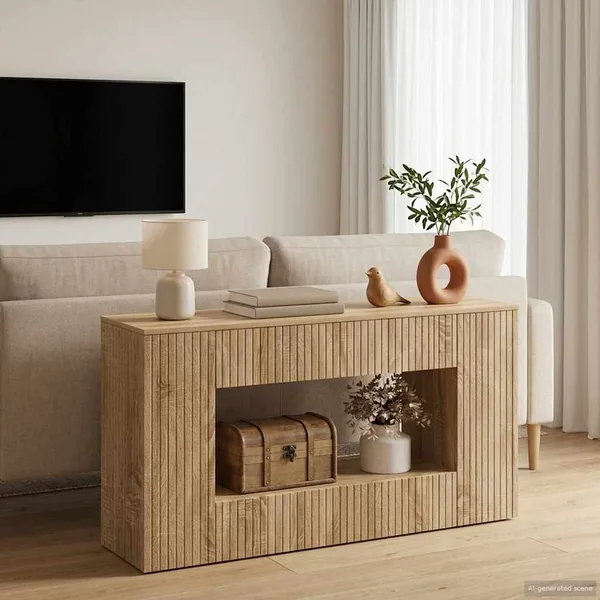 Table console Chêne Sonoma 101 x 29 x 74 cm Bois d’ingénierie
