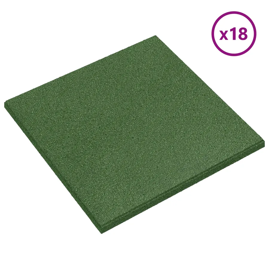 Dalles de Protection Anti-Chute 18 pcs Vert 50 x 50 cm - 2