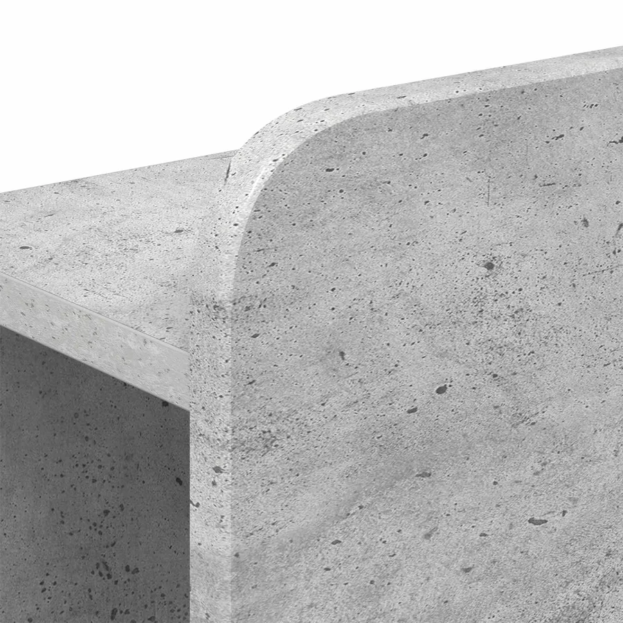 Cadre de lit avec rangement Gris béton 180 x 200 cm - 7