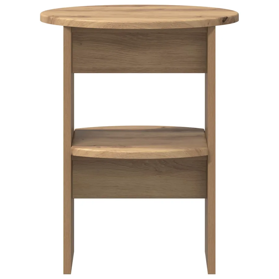 Meuble d'appoint Chêne Artisanal Ø40 x 50 cm Bois d’ingénierie - 4