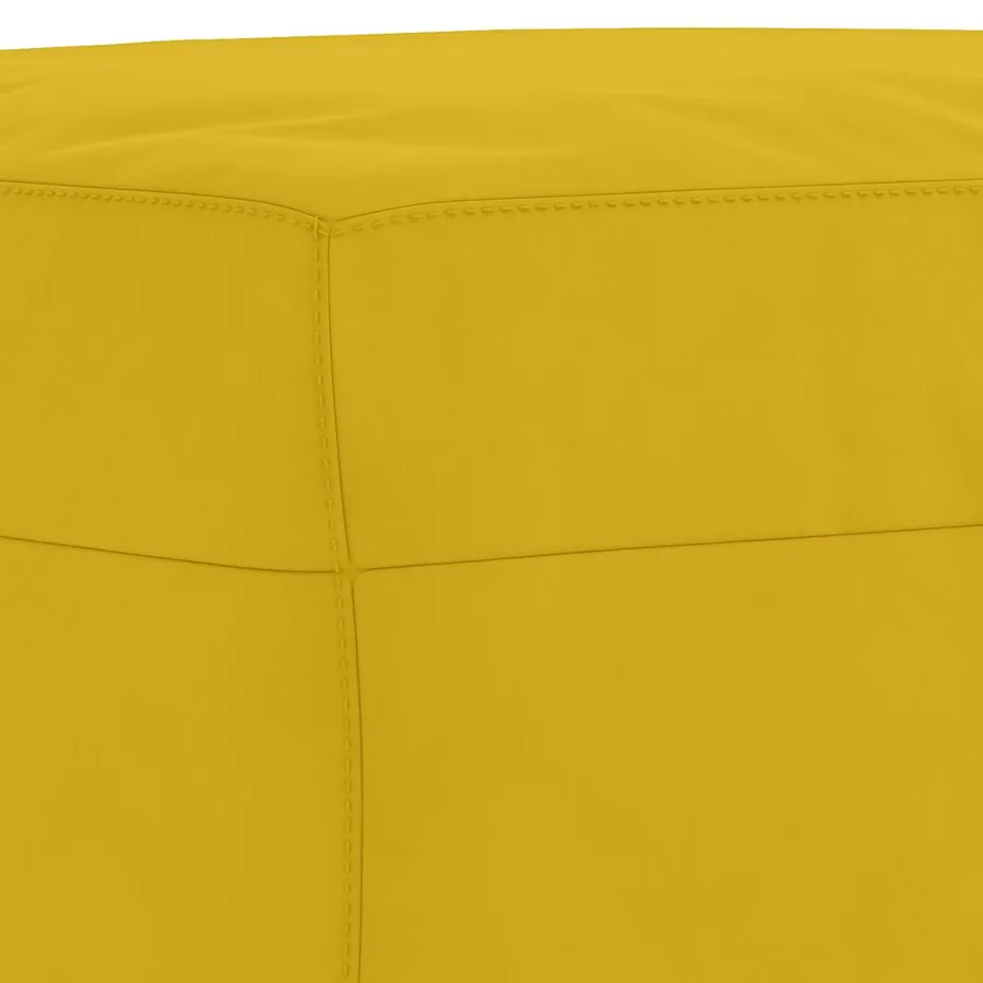 Ensemble de canapés 3 pcs avec coussins Jaune Velours - 7