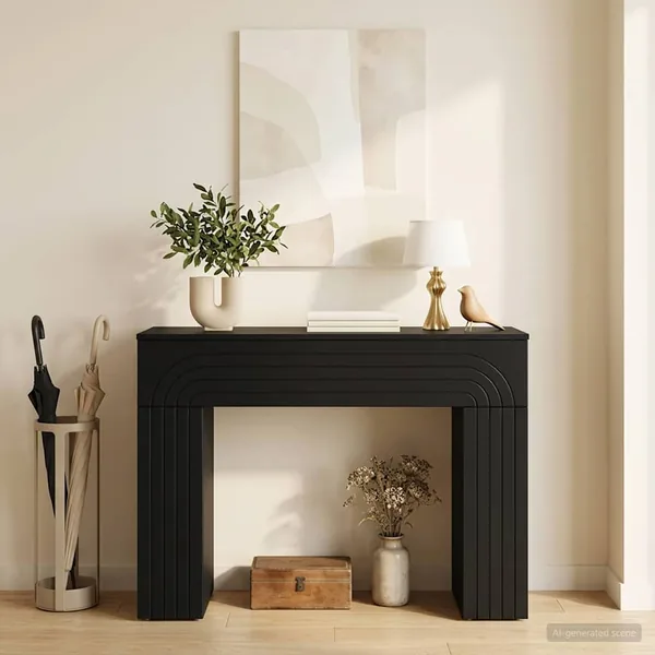 Table basse Noir 102 x 35 x 75 cm Bois d'ingénierie