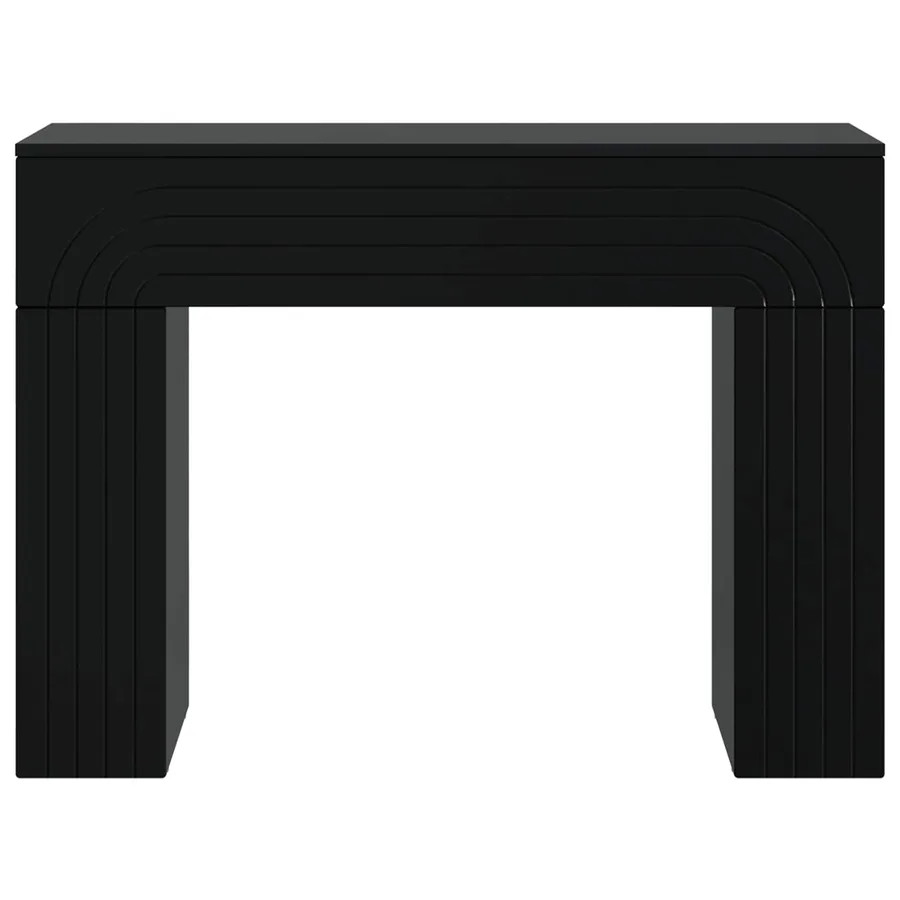 Table basse Noir 102 x 35 x 75 cm Bois d'ingénierie - 5