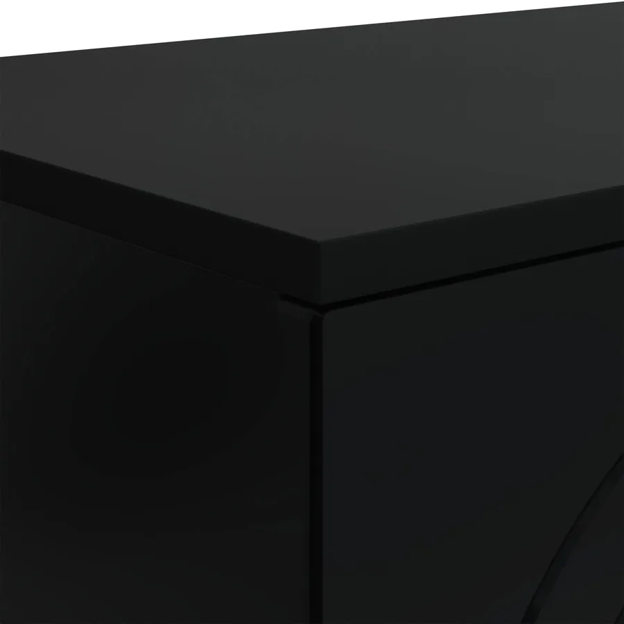 Table basse Noir 102 x 35 x 75 cm Bois d'ingénierie - 8