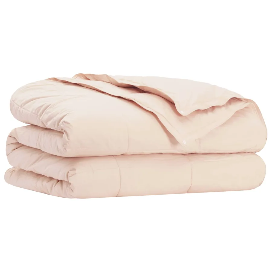 Ensemble de Duvet Beige 137 x 200 cm Coton, Kapok, Polyester - 2
