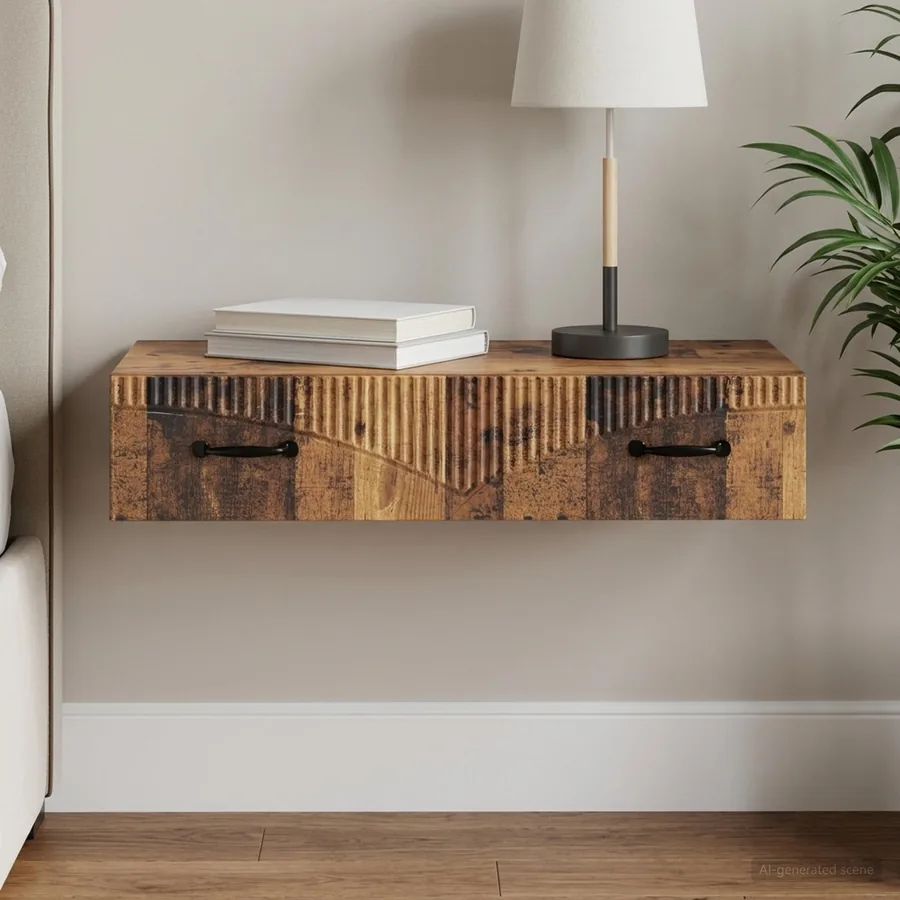 Table d'appoint murale Bois ancien 87,5 x 34,5 x 17 cm