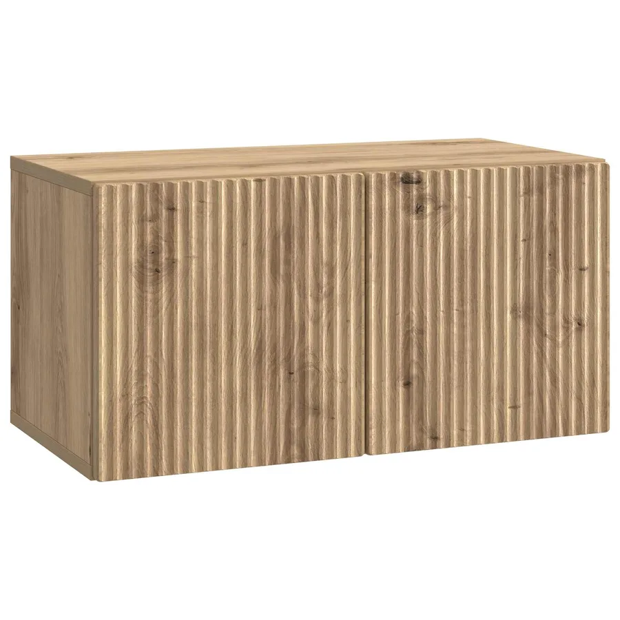 Meuble TV mural 59,5 x 31 x 30 cm Chêne artisanal - 2