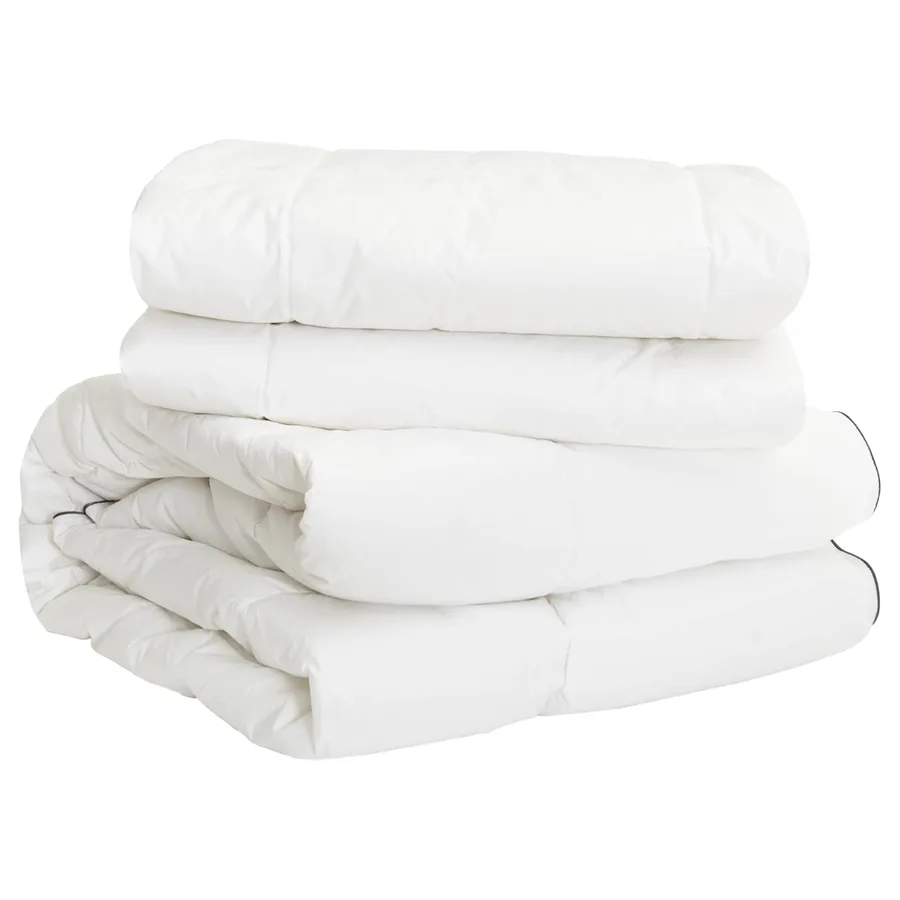 Ensemble de Duvet Blanc 137 x 200 cm Coton, Bambou, Polyester - 4