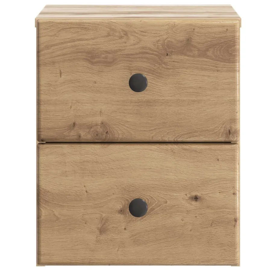 Cabinet de chevet mural Chêne artisanal 34,5 x 33 x 40 cm - 5