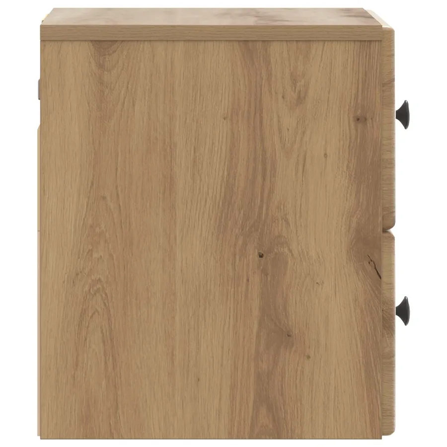 Cabinet de chevet mural Chêne artisanal 34,5 x 33 x 40 cm - 6