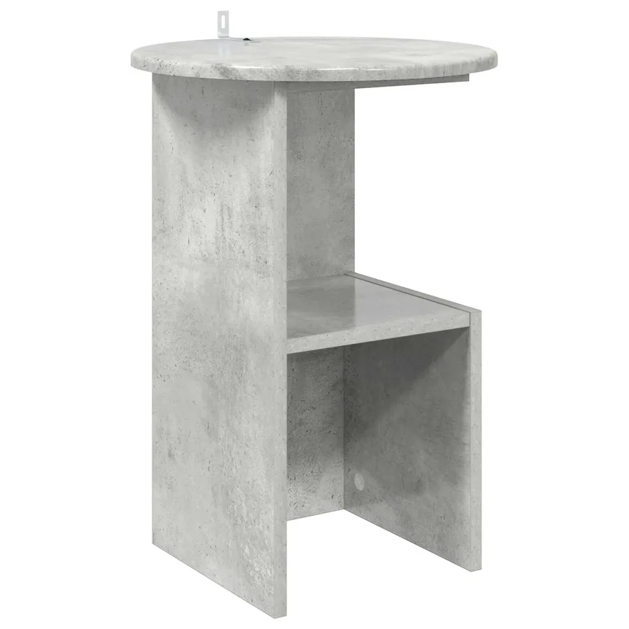Table d'appoint Gris béton Ø 39,5 x 55 cm Bois d'ingénierie - 2