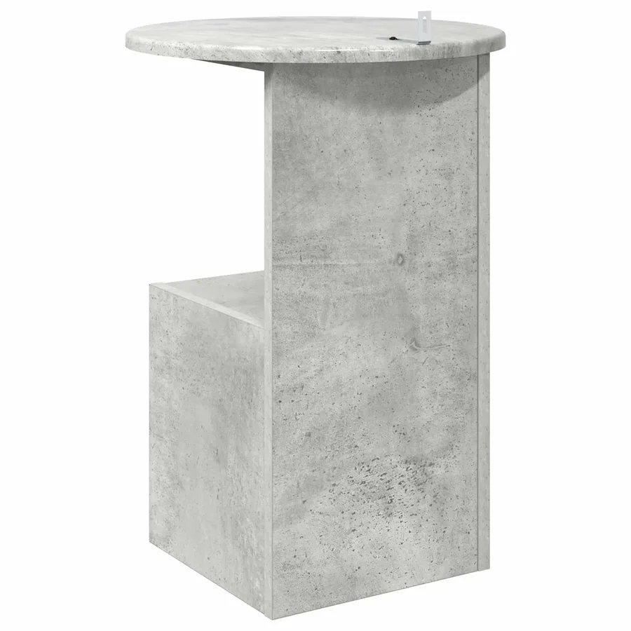 Table d'appoint Gris béton Ø 39,5 x 55 cm Bois d'ingénierie - 7