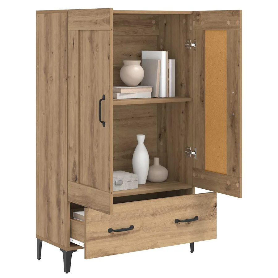 Haut Armoire Chêne artisanal 70 x 31 x 115 cm Bois d'ingénierie - 5