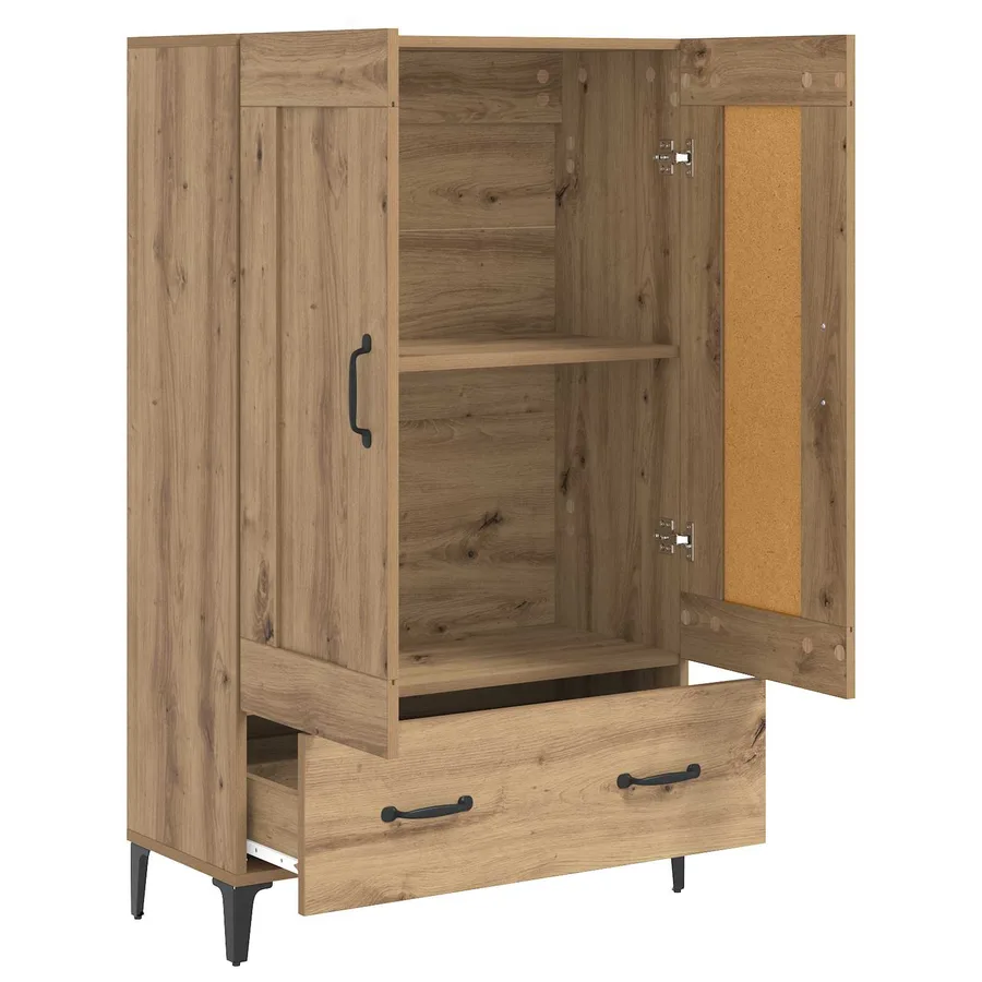 Haut Armoire Chêne artisanal 70 x 31 x 115 cm Bois d'ingénierie - 7